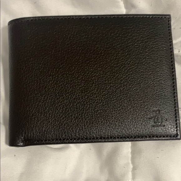 Brown genuine leather penguin wallet - Picture 1 of 3
